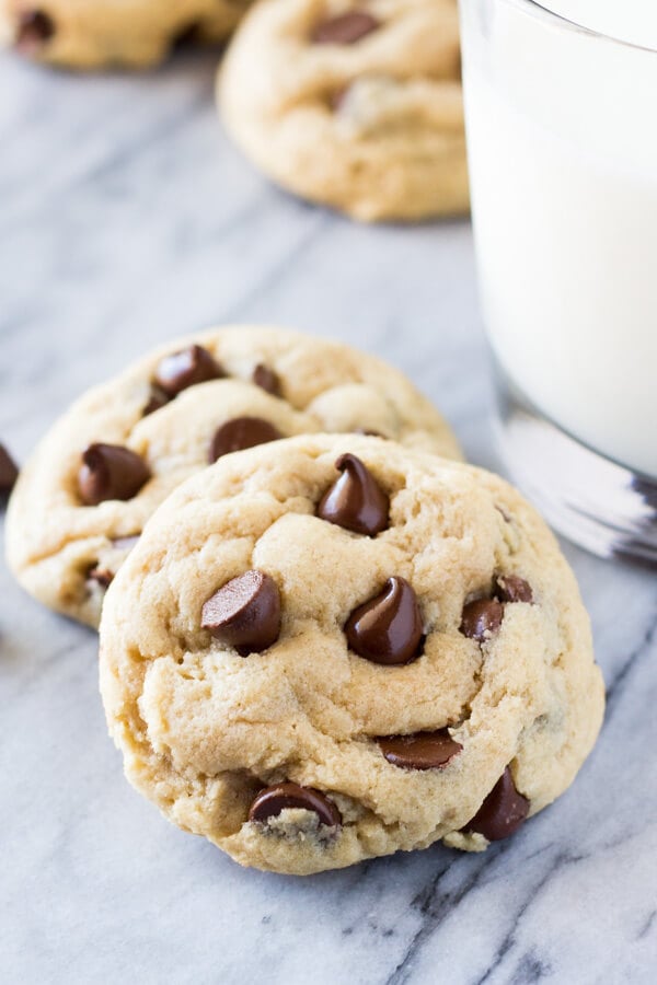 Cream Cheese Chocolate Chip Cookies. The softest, chewiest most dangerously delicious recipe for chocolate chip cookies | www.justsotasty.com