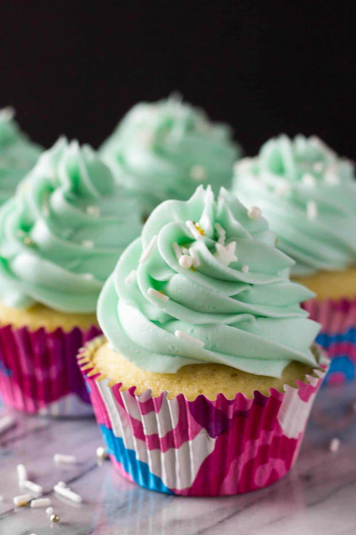 Vanilla Cupcakes with Vanilla Buttercream - Just so Tasty