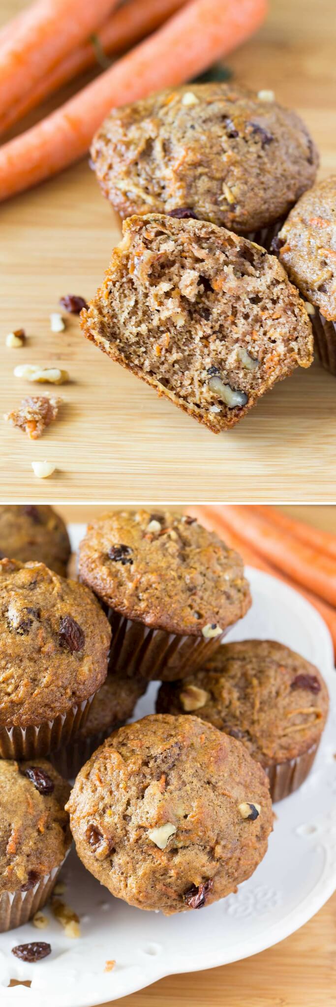 With shredded carrots, apple, cinnamon, orange zest, walnuts & raisins - these Morning Glory Muffins are packed with flavor and so easy to make.