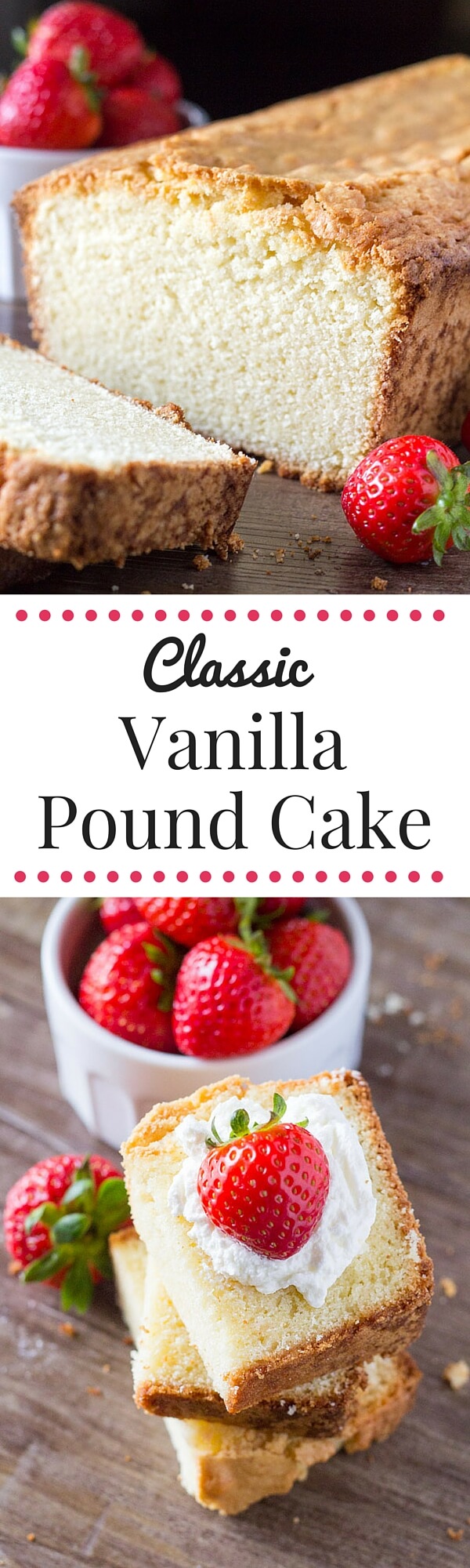 Seriously tender, deliciously buttery, perfectly moist Vanilla Pound Cake. Serve it with fresh fruit and whipped cream for dessert, or have a slice with your morning coffee. Learn the secrets to making this classic cake.