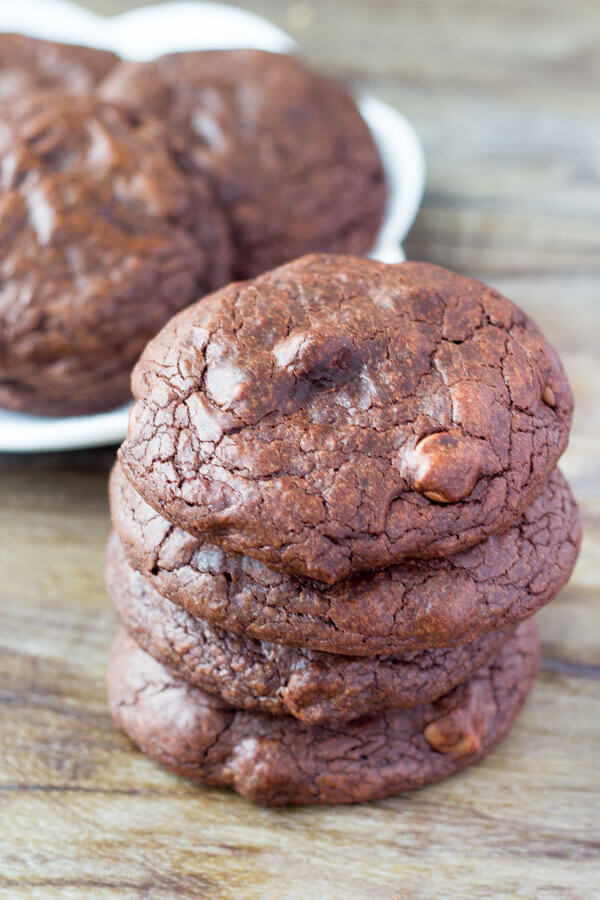 Fudge Brownie Cookies. These Fudge Brownie Cookies have a rich chocolate flavor and super fudgy texture. Like your favorite brownies in cookie form - these are perfect with vanilla ice cream, or a cold glass of milk! www.justsotasty.com