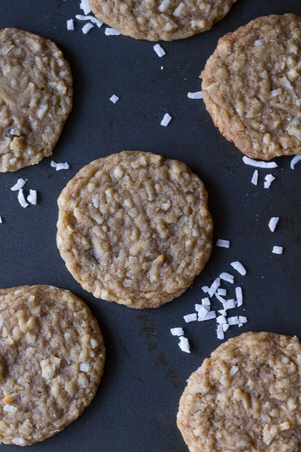 Super soft & chewy coconut cookies. With a slight hint of caramel - these delicate cookies are so simple and delicious.