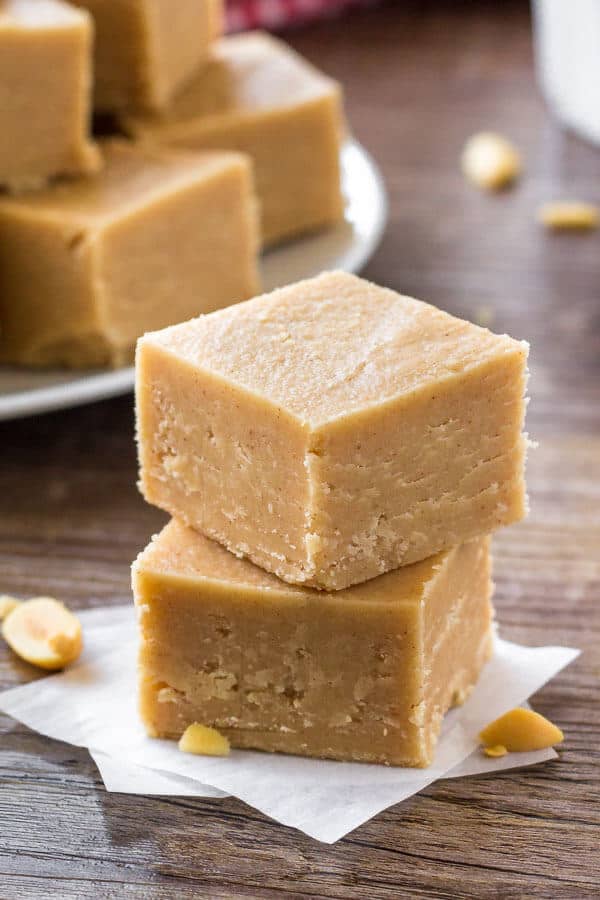 Easy peanut butter fudge is smooth adn creamy and only uses a few simple ingredients.