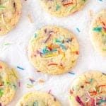 Funfetti cookies, from above