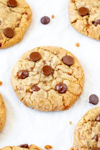 Toffee Brown Butter Chocolate Chip Cookies - Just so Tasty