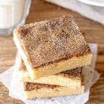 Stack of 3 snickerdoodle cookie bars