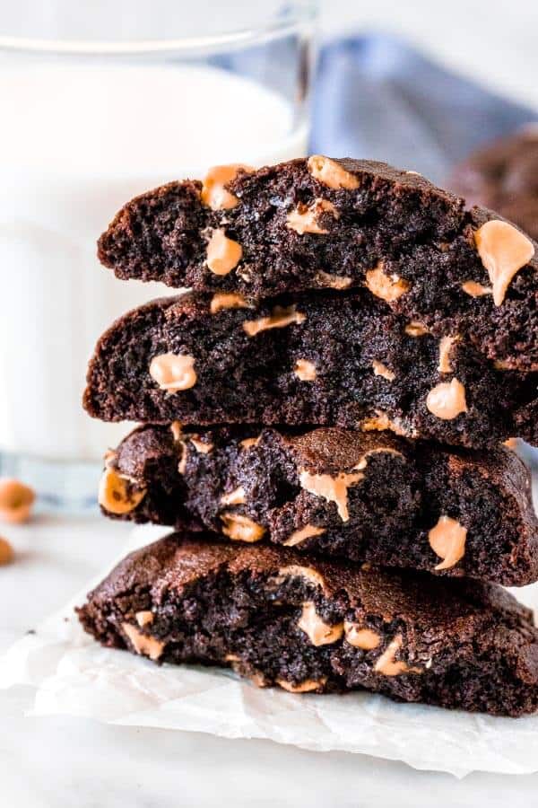 Dark Chocolate Peanut Butter Cookies