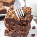 Milk Chocolate Brownies.Milk chocolate brownies are chewy and fudgy with a deliciously creamy milk chocolate flavor and milk chocolate chips. www.justsotasty.com