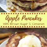 These apple pancakes are the perfect way to celebrate apple season. They're light & fluffy like your favorite buttermilk pancake recipe. Then they're filled with cinnamon and brown sugar - so they taste like apple pie in pancake form. 