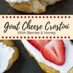 Msg 4 21+ - These goat cheese crostini with fresh berries & honey are the perfect appetizer. They're light, fresh & delicious with a glass of The Dreaming Tree Wines Crush #sharewineandbites #CollectiveBias #ad