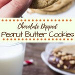 Soft and chewy peanut butter cookies dipped in chocolate and sprinkled with peanuts. If you're looking for a cookie recipe that's big on peanut butter - then these chocolate dipped peanut butter cookies are for you. 
