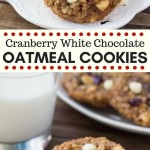 The softest, chewiest White Chocolate Chip Cranberry Oatmeal Cookies.  Rustic, homey & 100% delicious - these cookies are perfect for the holidays. 
