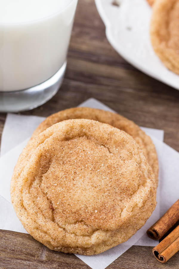 These snickerdoodles are soft and chewy with a delicious cinnamon sugar coating. The dough is a simple sugar cookie recipe made with cream of tartar to make the cookies extra soft and chewy.