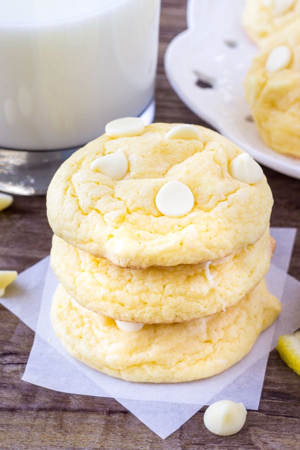 Lemon cookies - a quick and easy recipe using cake mix. 