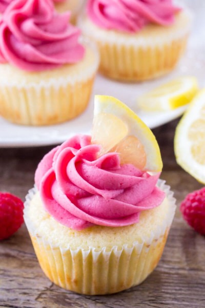Lemon Raspberry Cupcakes - Just so Tasty