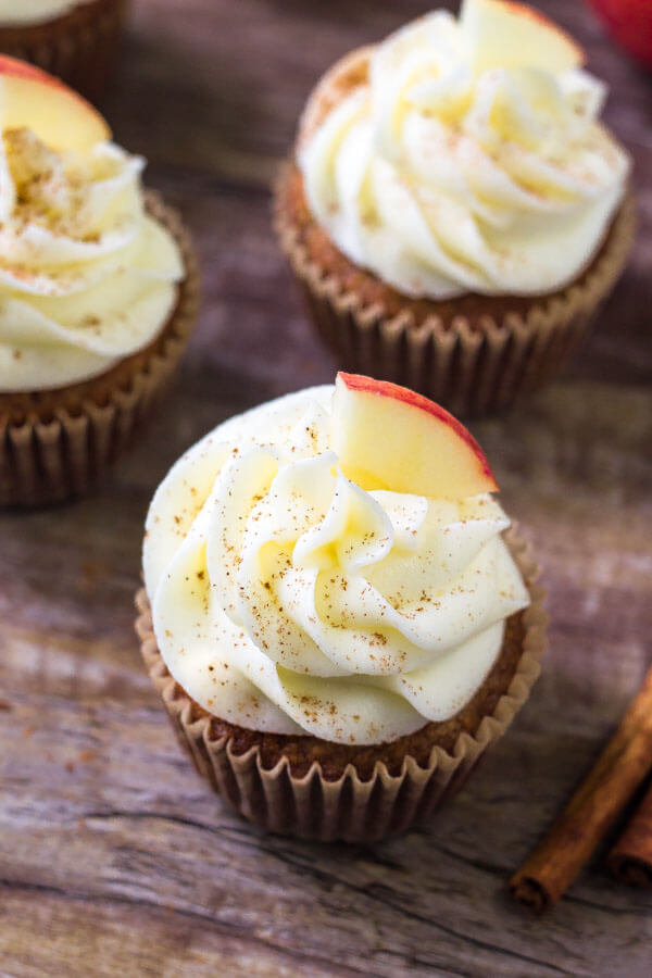 Apple Cupcake Recipe - these have a delicious hint of cinnamon and real apples in every bite. 