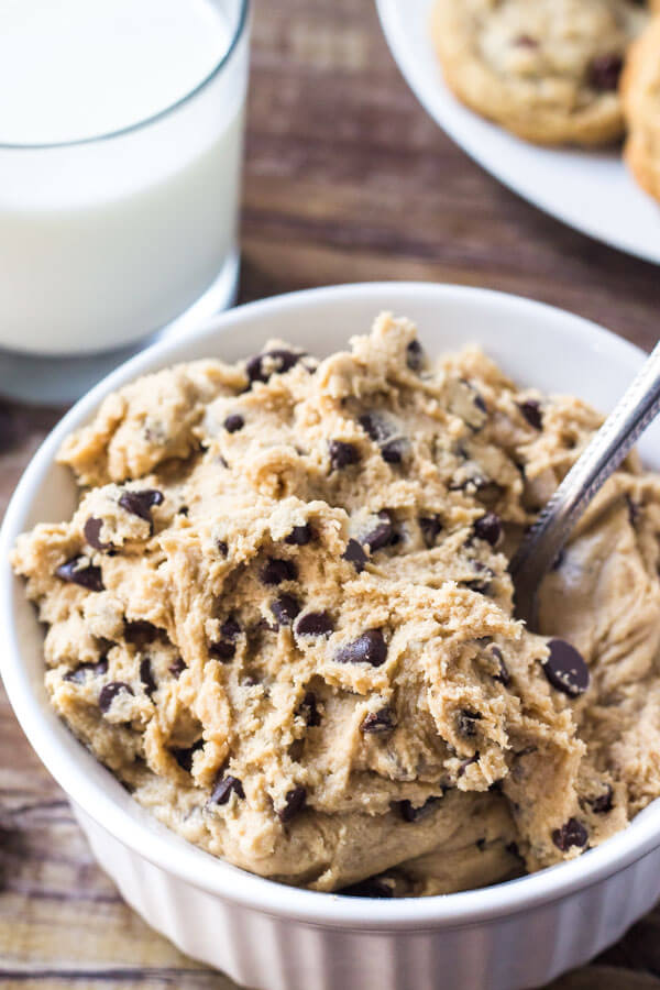 Safe to eat cookie dough - so easy, ready in 10 minutes, and just like your favorite chocolate chip cookies