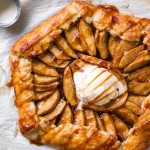 This caramel apple galette has flaky pastry, sweet apples, and salted caramel sauce. Easier than making apple pie, and even more delicious.