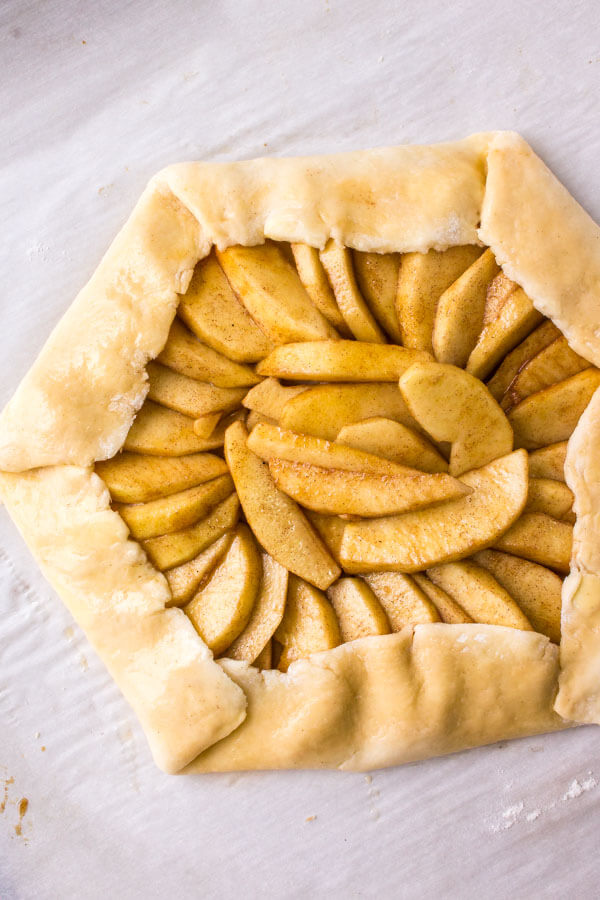 Apple Galette Recipe - before its baked in the oven. 