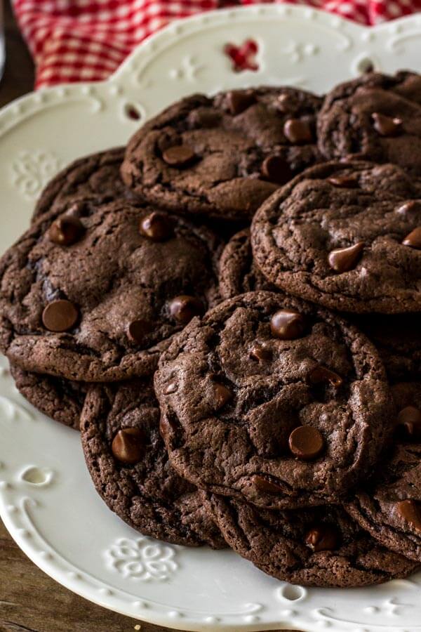 Chocolate Cake Mix Cookies are soft, chewy, and a little fudgy. The recipe only requires 4 ingredients, so it's the perfect easy chocolate cookie recipe for whenever the craving hits.