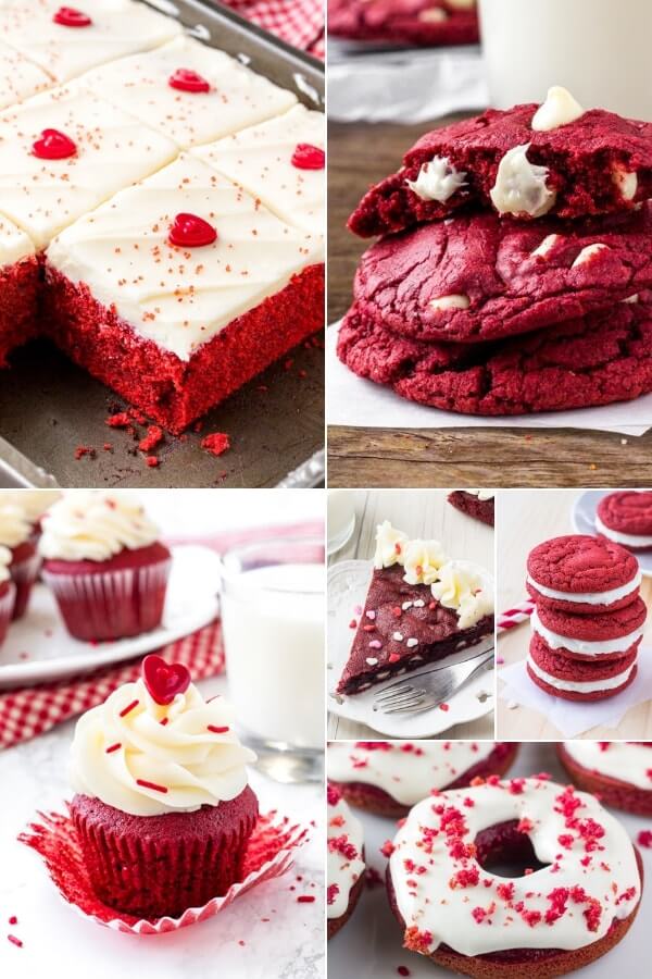 Best red velvet recipes - including red velvet cakes, cupcakes, cookies, and more.