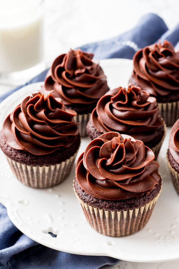 Chocolate cream cheese frosting is thick, creamy, silky smooth, and not too sweet Pipes beautifully on cupcakes & cakes