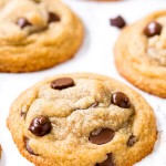 Close up of chocolate chip cookies for two.