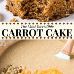 This moist carrot cake with cream cheese frosting will be your new go-to recipe. It’s tender and soft with a delicious carrot cake flavor and can be made with or without pineapple for the perfect carrot cake recipe! #carrotcake #easter #easterrecipes #dessert #sheetcake #cake #recipes