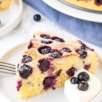 Beautiful blueberry cake is supremely moist, with a deliciously soft & tender crumb, and a slight hint of lemon. It's not too sweet - which makes it ideal for afternoon tea or brunch.