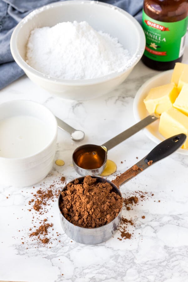 Ingredients for Brownie Frosting Recipe