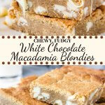 Chewy, fudgy & completely irresistible - these white chocolate macadamia blondies are the perfect blondie recipe. They have the texture of your favorite brownies and the flavor of the best ever white chocolate macadamia nut cookies. #blondies #whitechocolate #macadamianut #whitechocolatemacadamianut #whitechocolatemacadamiacookies #bars #recipes #easy