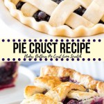 A step-by-step tutorial showing you exactly how to make homemade pie crust. This recipe is made with both butter and shortening for a pie crust recipe that's flaky, buttery, and perfect for sweet or savoury pies. #pies #homemade #piecrust #piedough #tutorial #recipe