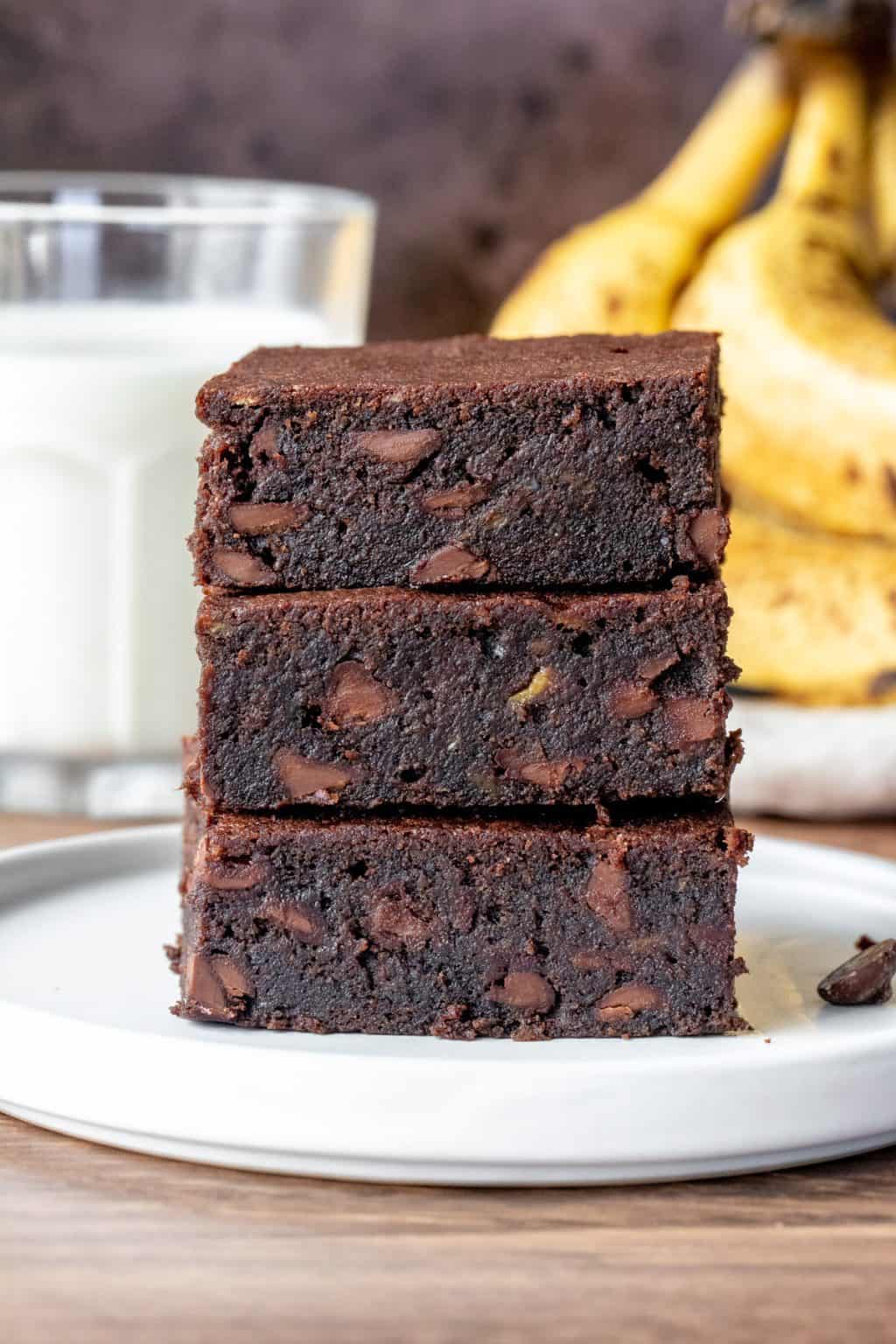 Fudgy Banana Brownies