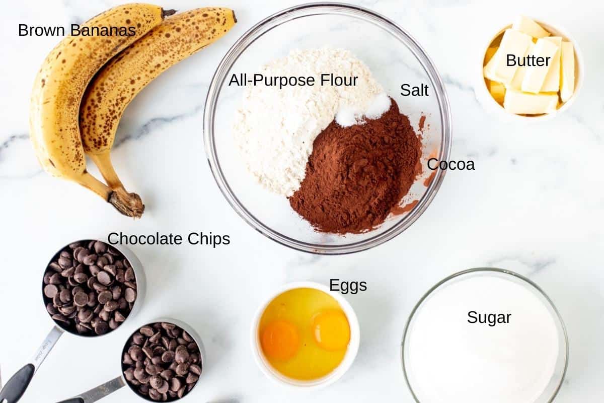 Ingredients for Making Banana Brownies