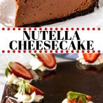 This decadent Nutella cheesecake is rich, creamy and filled with Nutella. A truly stunning dessert to impress your guests and satisfy your chocolate cravings!