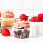 Strawberry Buttercream Frosting - Made with Fresh or Frozen Berries