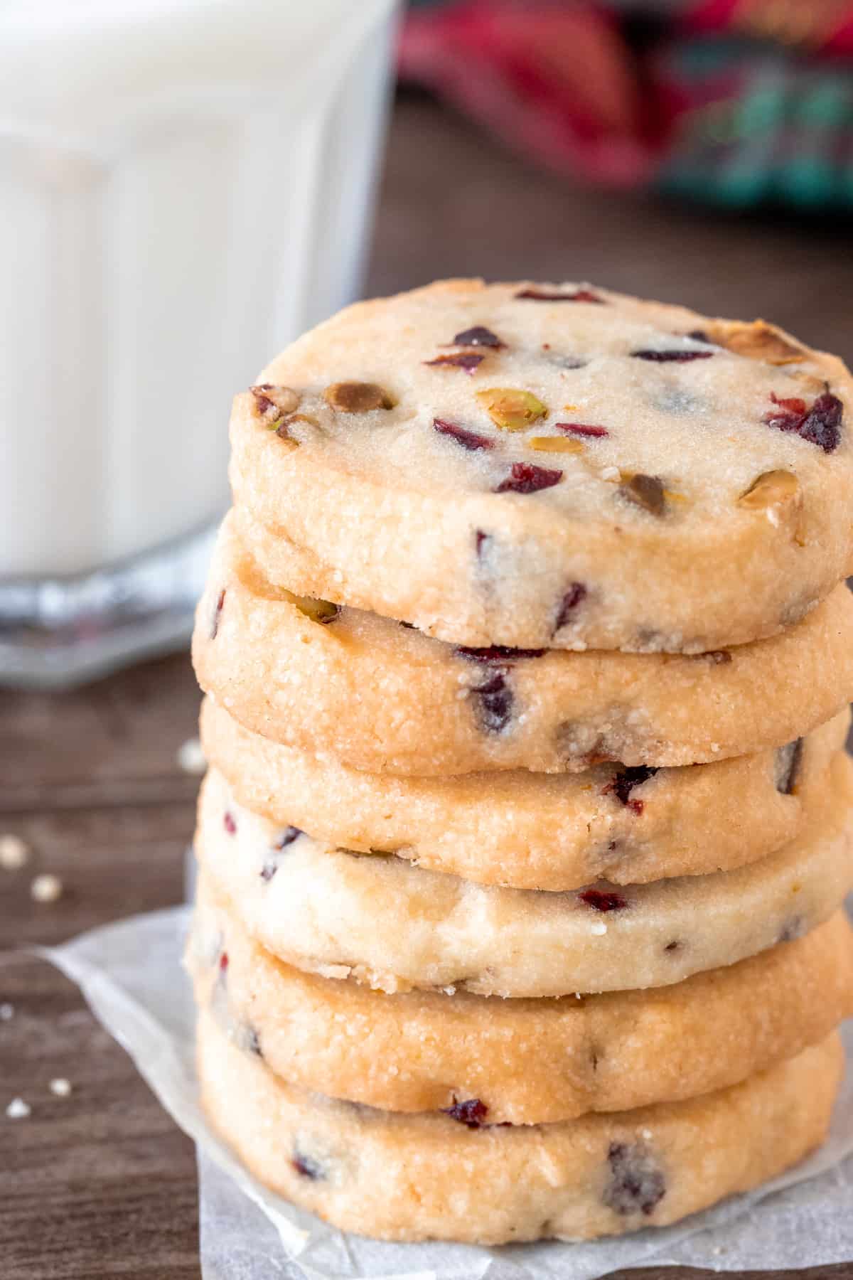 Stack of slice and bake cookies