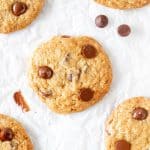 Chocolate chip cookies made with coconut