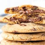 Stack of Nutella stuffed cookies