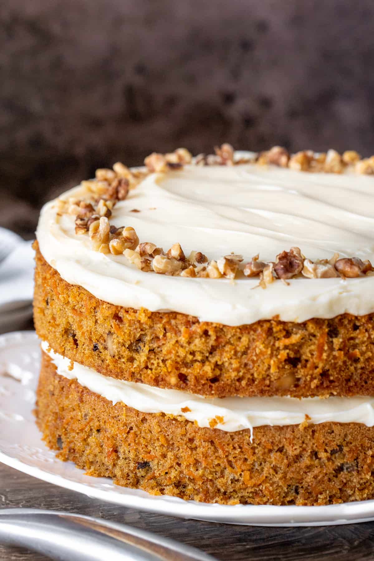 Two layer carrot cake layer cake