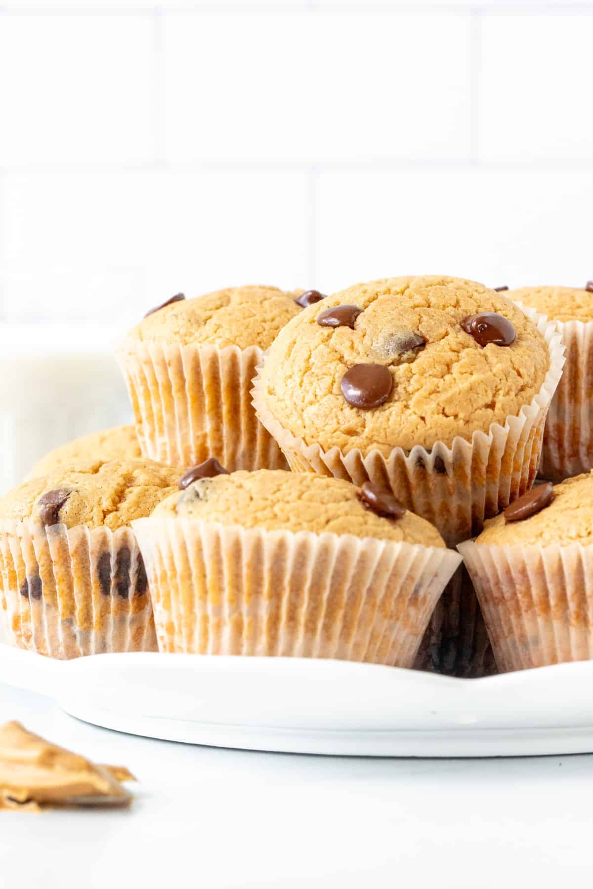 Plate of peanut butter muffins