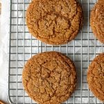 Gingersnaps on wire cooling tray