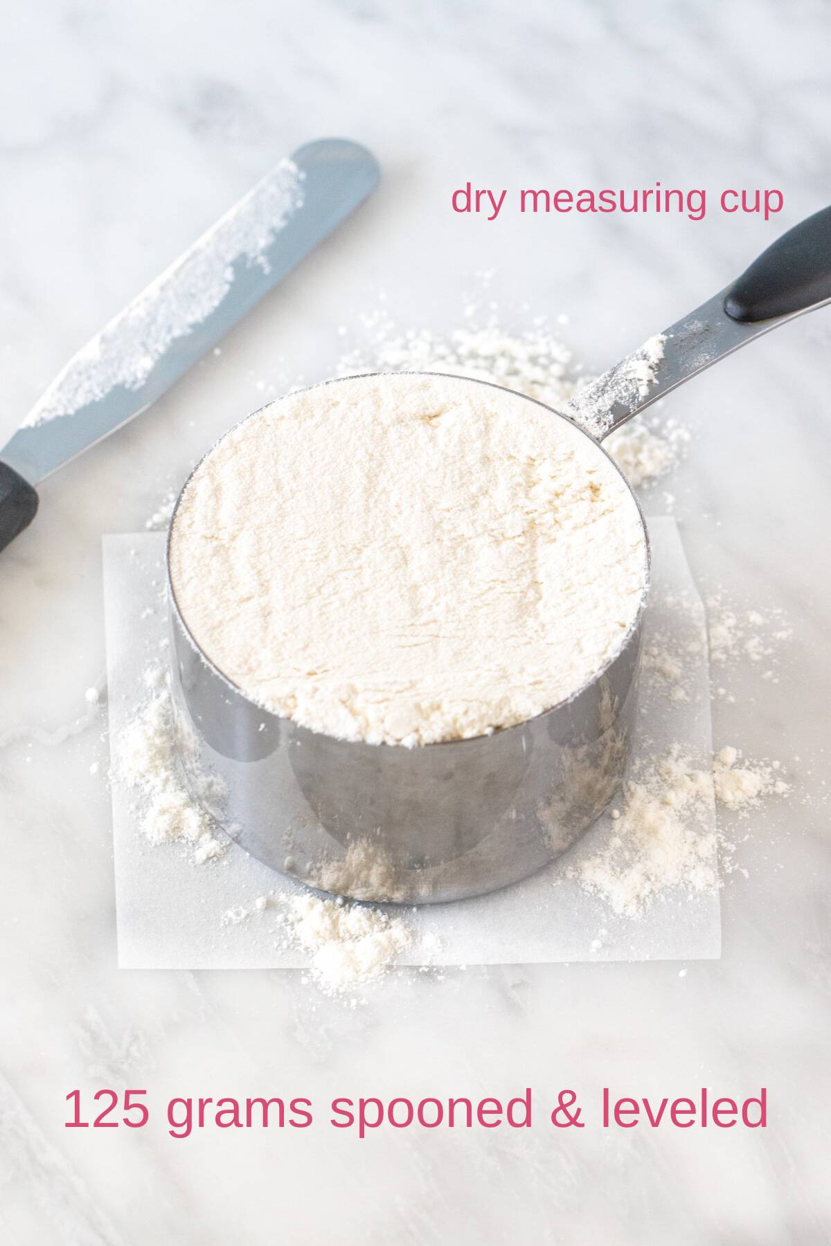 1 cup of flour measured in a dry measuring cup