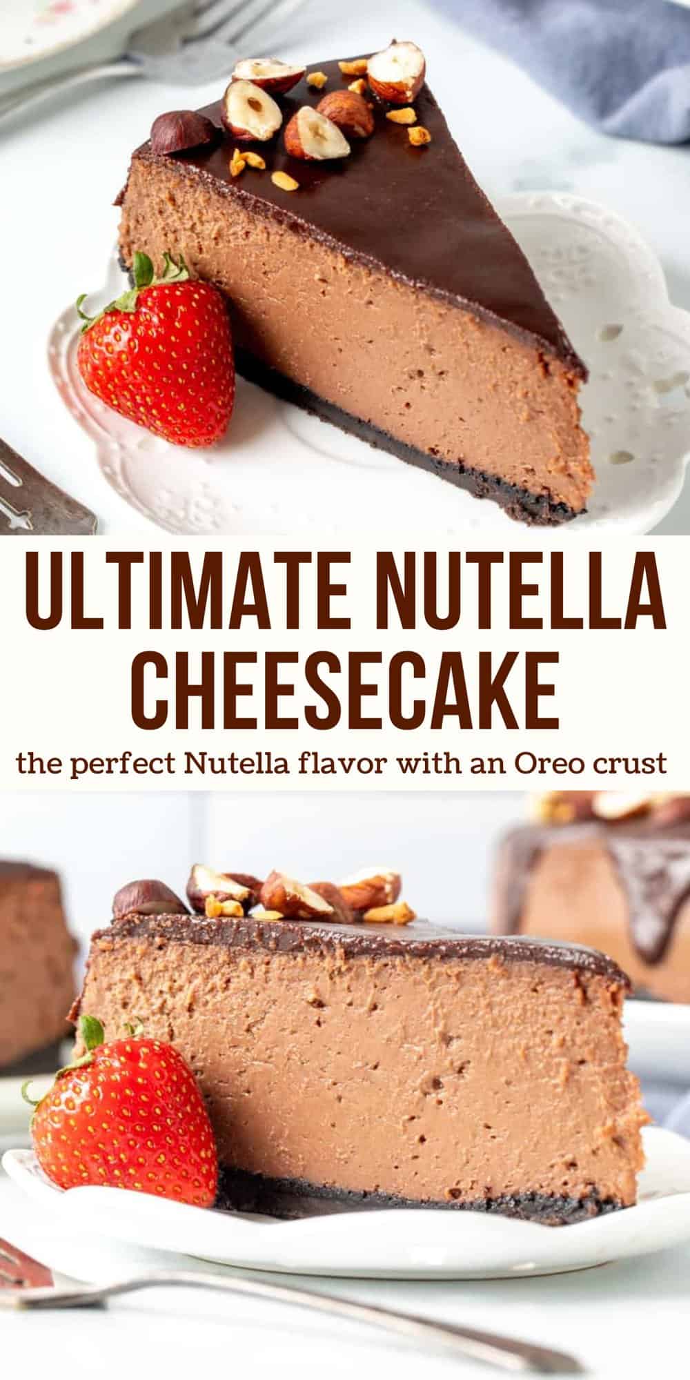 Nutella Add Nutella Cheesecake with an Oreo Cookie Crust