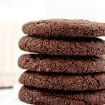 Stack of chocolate sugar cookies