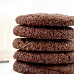 Stack of chocolate sugar cookies