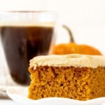 slice of pumpkin spice latte cake