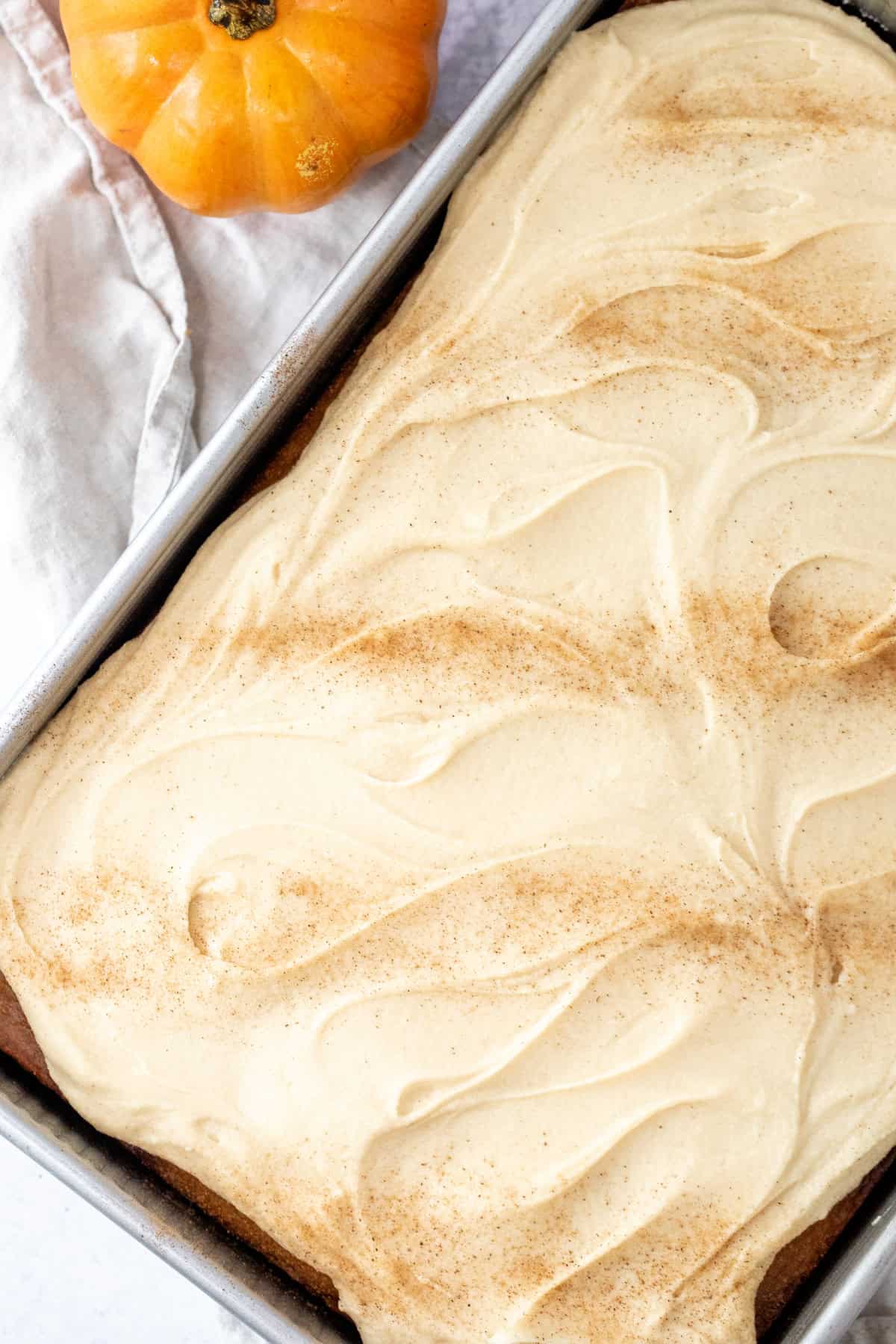 Pumpkin spice latte sheet cake