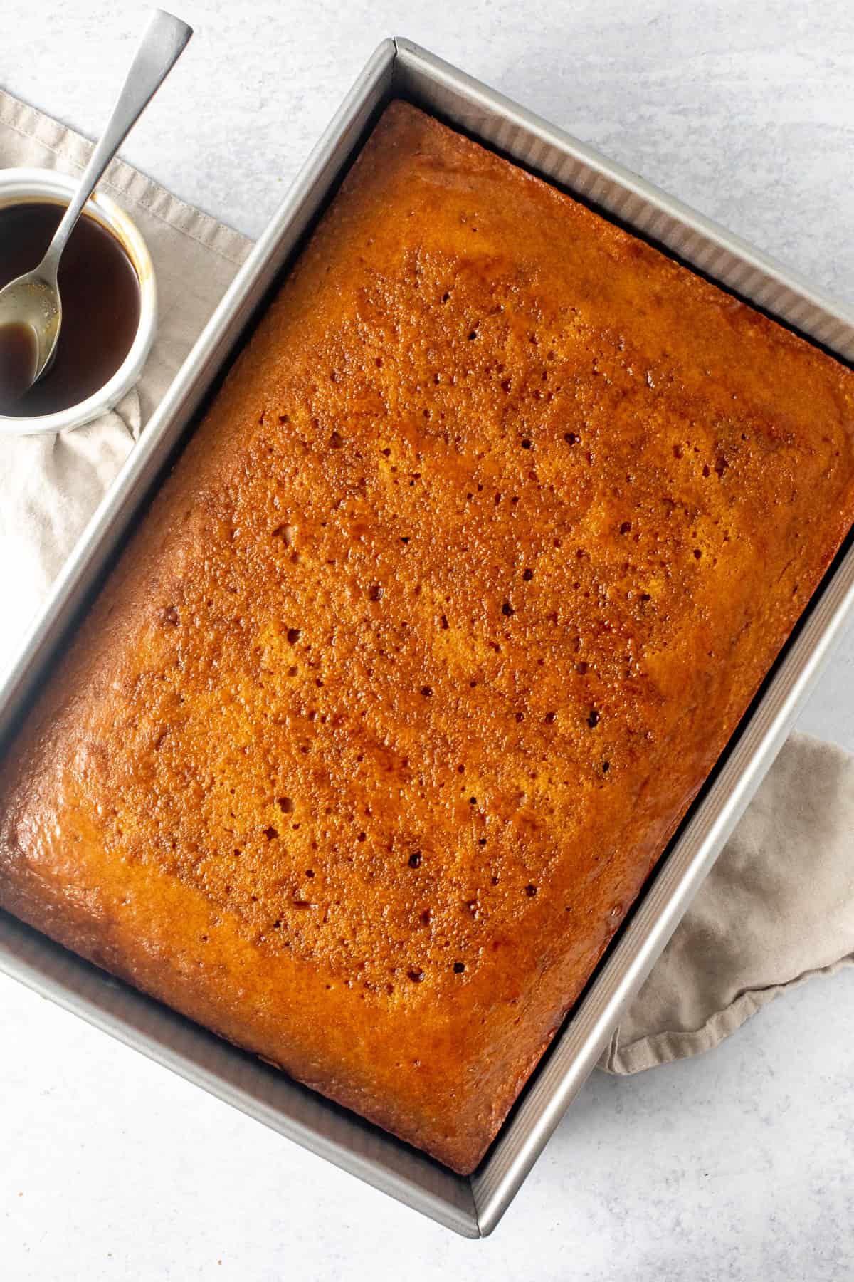 pumpkin cake soaked in coffee soak