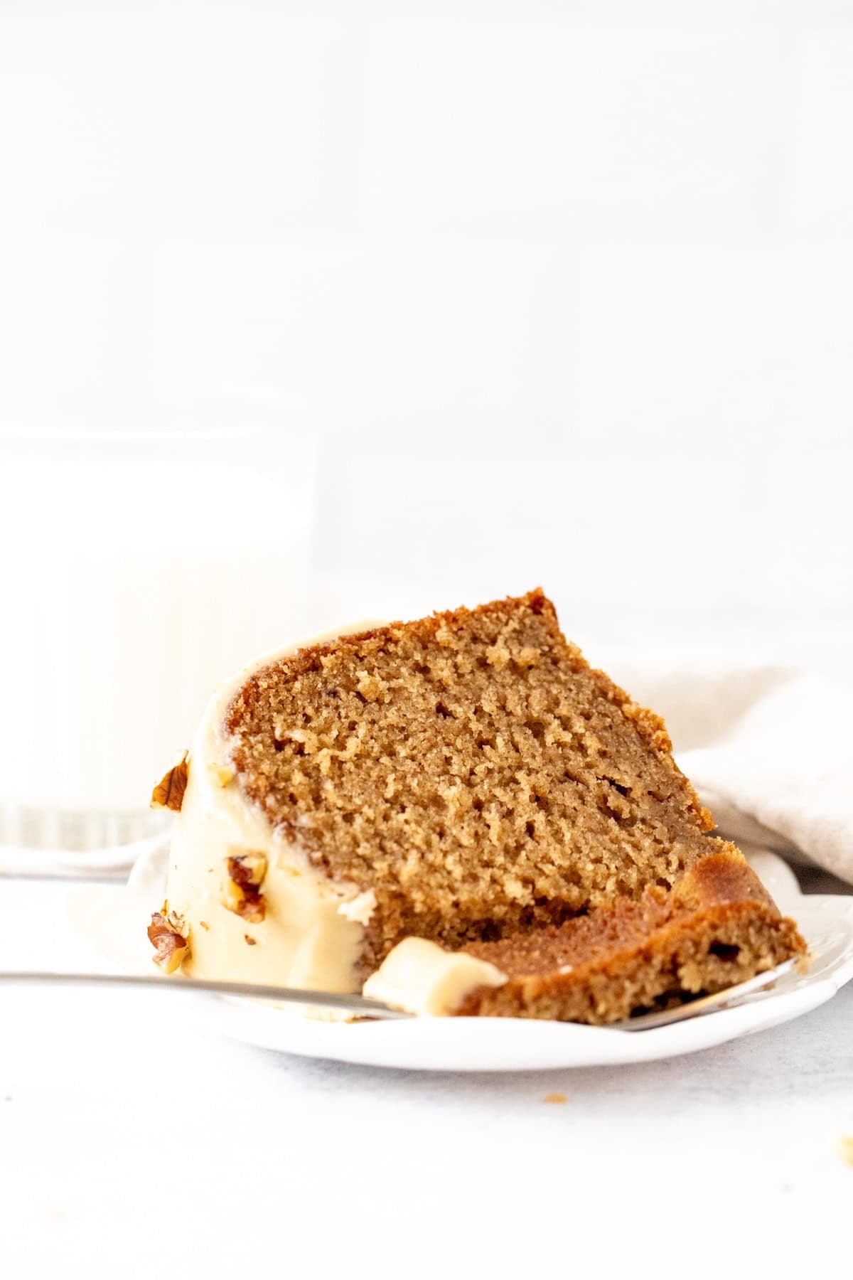 slice of spice cake bundt cake